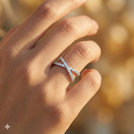 Кольцо из белого золота