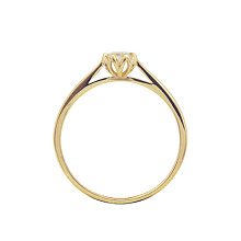 Помолвочное кольцо из желтого золота с бриллиантом