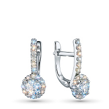 Серьги из белого золота c бриллиантами