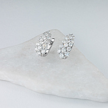 Серьги из белого золота c бриллиантами