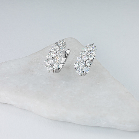 Серьги из белого золота