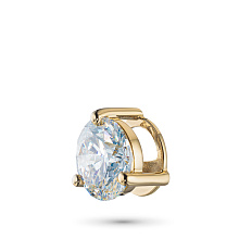 Классическая подвеска из желтого золота с бриллиантом