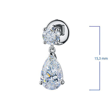 Пусеты из белого золота