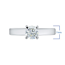 Помолвочное кольцо из комбинированного золота с бриллиантом