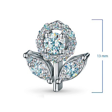 Подвеска из белого золота с бриллиантами