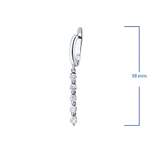 Серьги из белого золота c бриллиантами