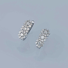 Серьги из белого золота c бриллиантами