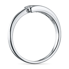 Классическое кольцо из серебра с бриллиантом