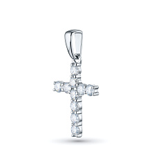 Подвеска из белого золота c бриллиантами