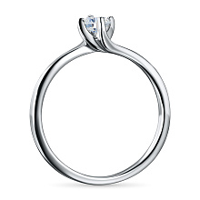 Кольцо из серебра с бриллиантом