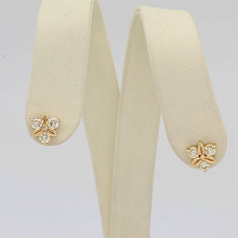 Пусеты из комбинированного золота с бриллиантами