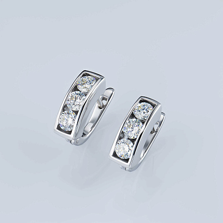 Серьги из белого золота