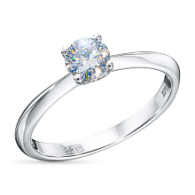 Кольцо из белого золота с бриллиантом