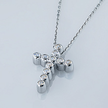 Подвеска из серебра c бриллиантами