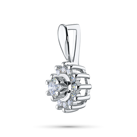 Классическая подвеска из белого золота