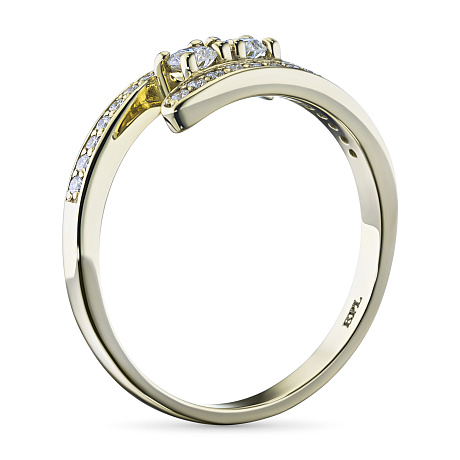 Кольцо из желтого золота с бриллиантами