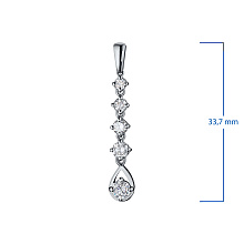 Подвеска из белого золота c бриллиантами