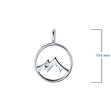 Подвеска из серебра с бриллиантом