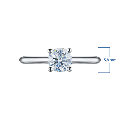 Помолвочное кольцо из белого золота