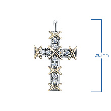 Подвеска из комбинированного золота c бриллиантами