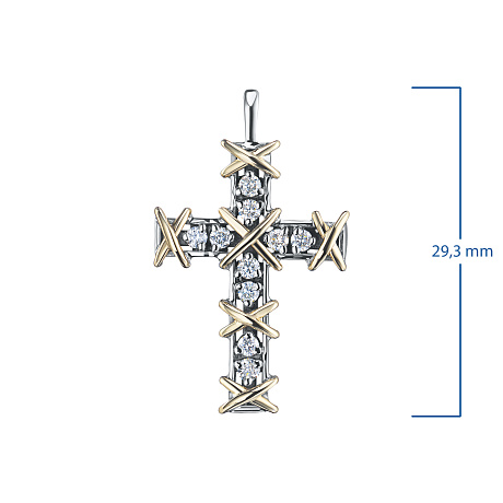 Подвеска из комбинированного золота