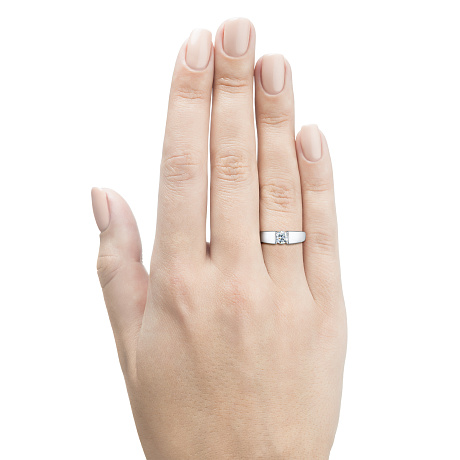 Помолвочное кольцо из белого золота