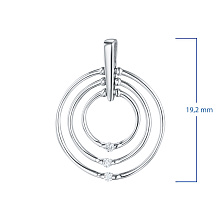 Подвеска из серебра c бриллиантами