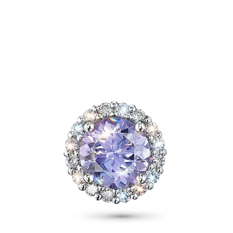 Подвеска из комбинированного золота с и танзанитом