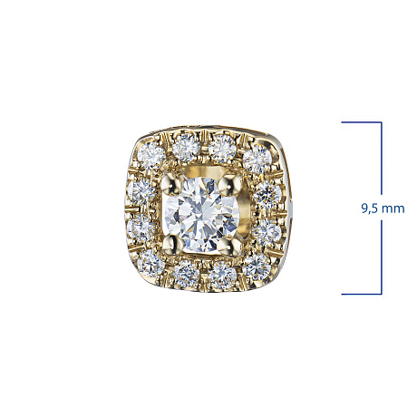 Пусеты из желтого золота