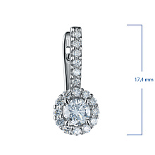 Серьги из серебра c бриллиантами