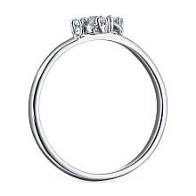 Кольцо из серебра с бриллиантами