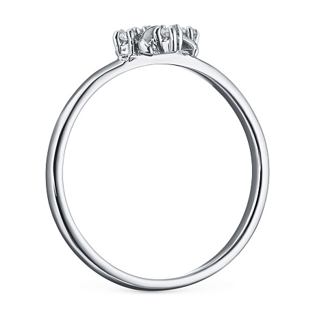 Кольцо из серебра с бриллиантами