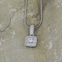 Подвеска из белого золота c бриллиантами