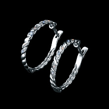 Серьги из белого золота c бриллиантами