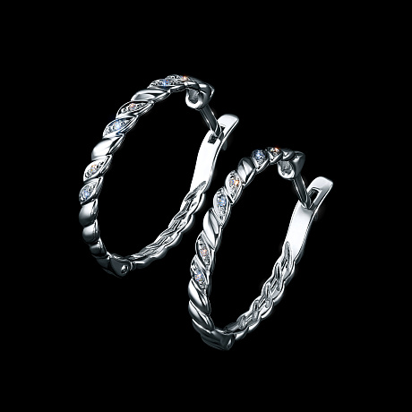 Серьги из белого золота