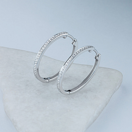 Серьги из белого золота