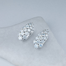 Серьги из белого золота c бриллиантами