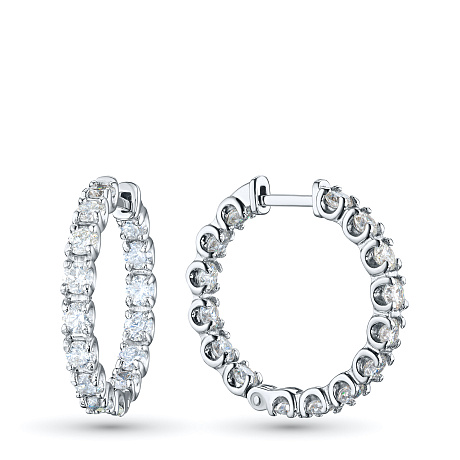 Серьги из белого золота