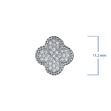 Пусеты из белого золота c бриллиантами