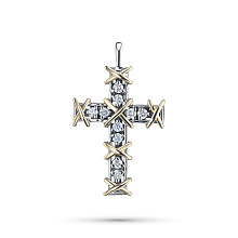 Подвеска из комбинированного золота c бриллиантами