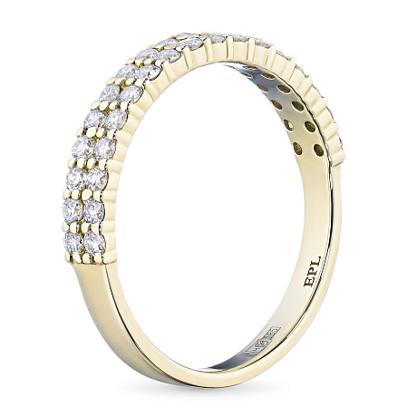 Кольцо из желтого золота с бриллиантами