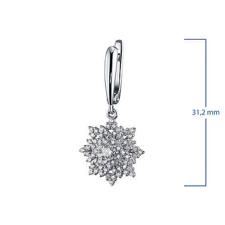 Серьги из белого золота