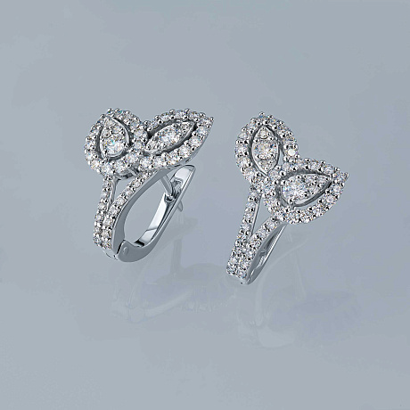 Серьги из белого золота