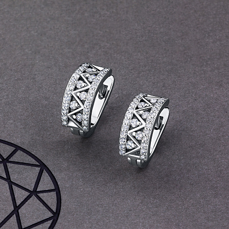 Серьги из белого золота