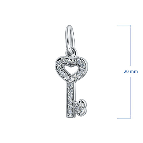 Подвеска из комбинированного золота с бриллиантами