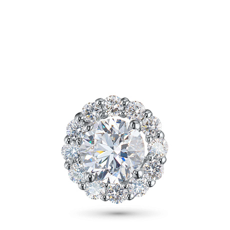 Классическая подвеска из белого золота