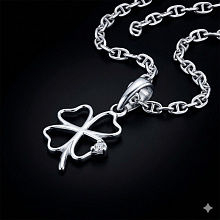 Подвеска из серебра с бриллиантом