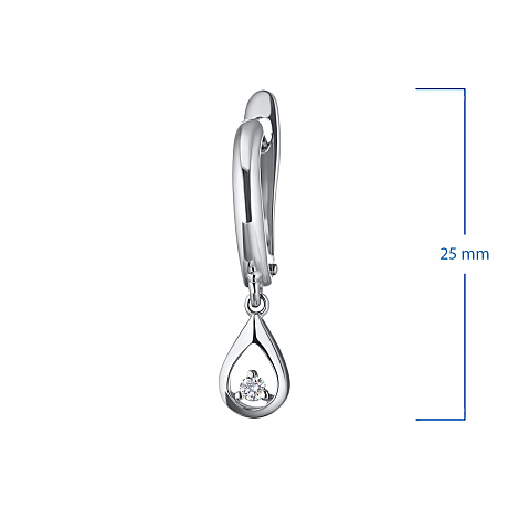 Серьги из белого золота с бриллиантами