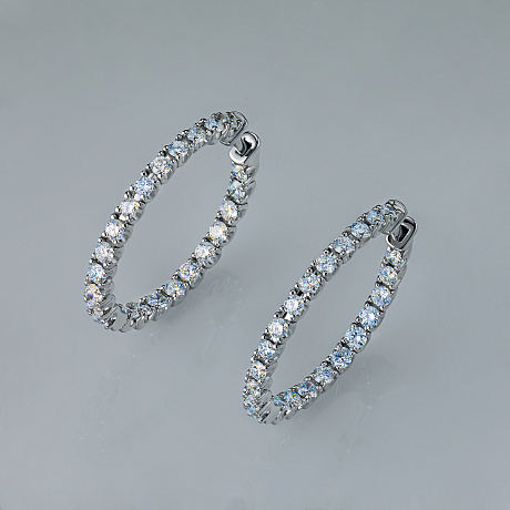 Серьги из белого золота