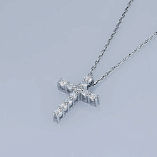 Подвеска из белого золота c бриллиантами